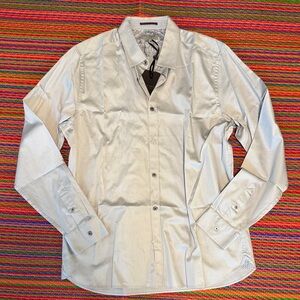 Ted Baker Silver Button-Up Shirt